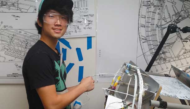 Student in a lab