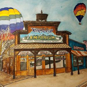 Caroline Monson - Winthrop Emporium (Watercolor, Ink)