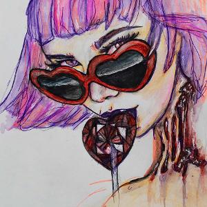 Lisa Laizure - Hard Candy (Watercolor, ink)