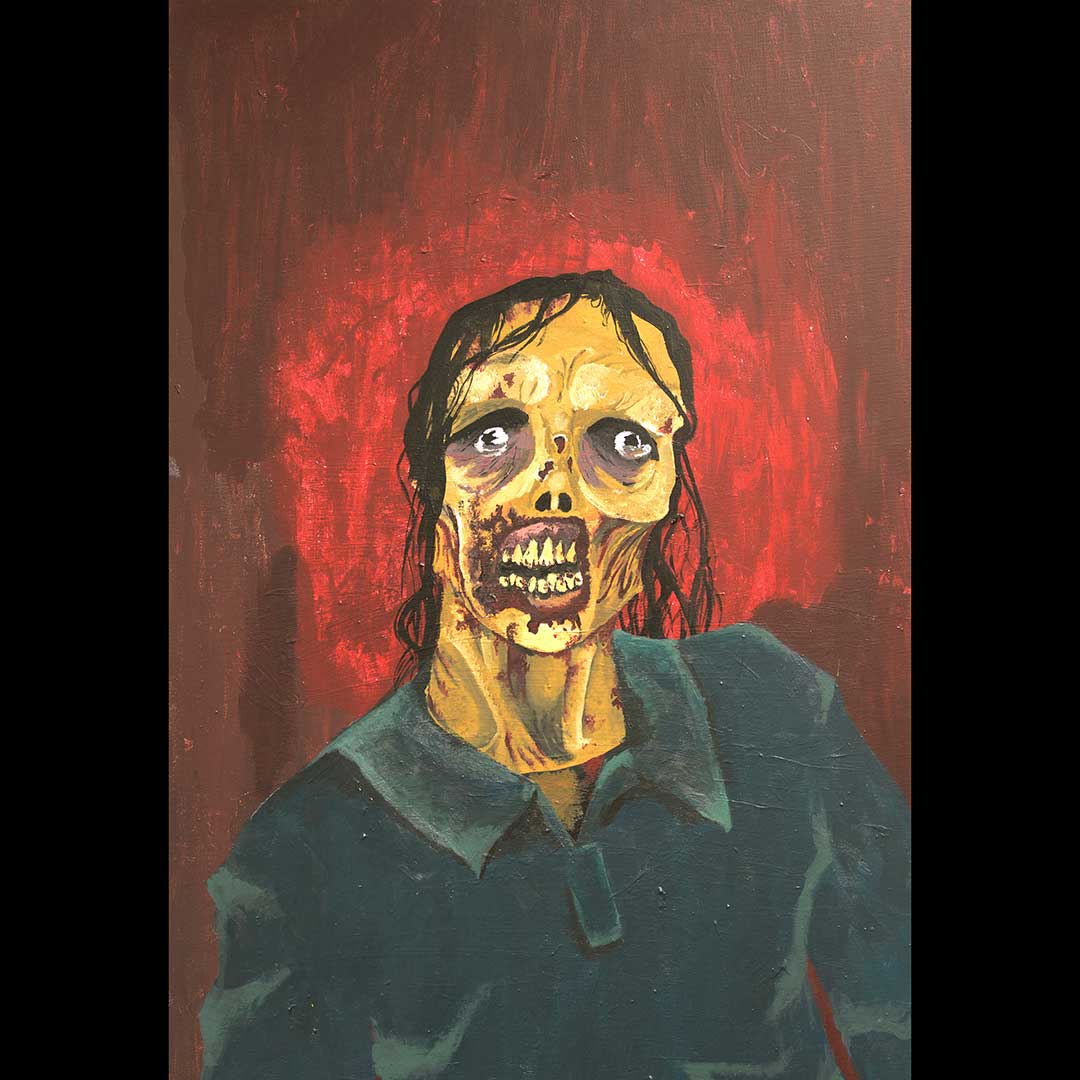 Fall Art Student, Acrylic, Zombie   