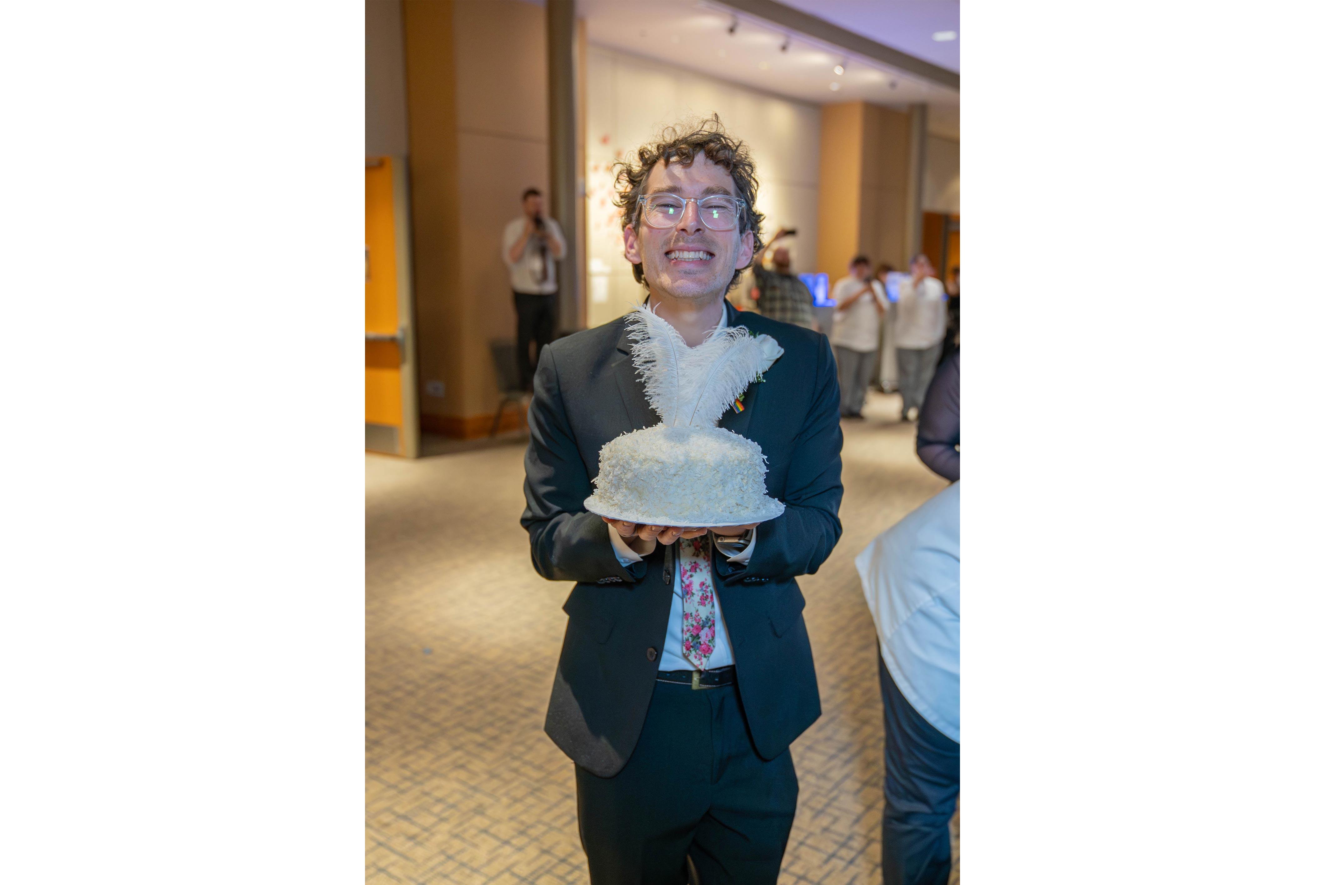 INSPIRE guest with cake INSPIRE guest with cake