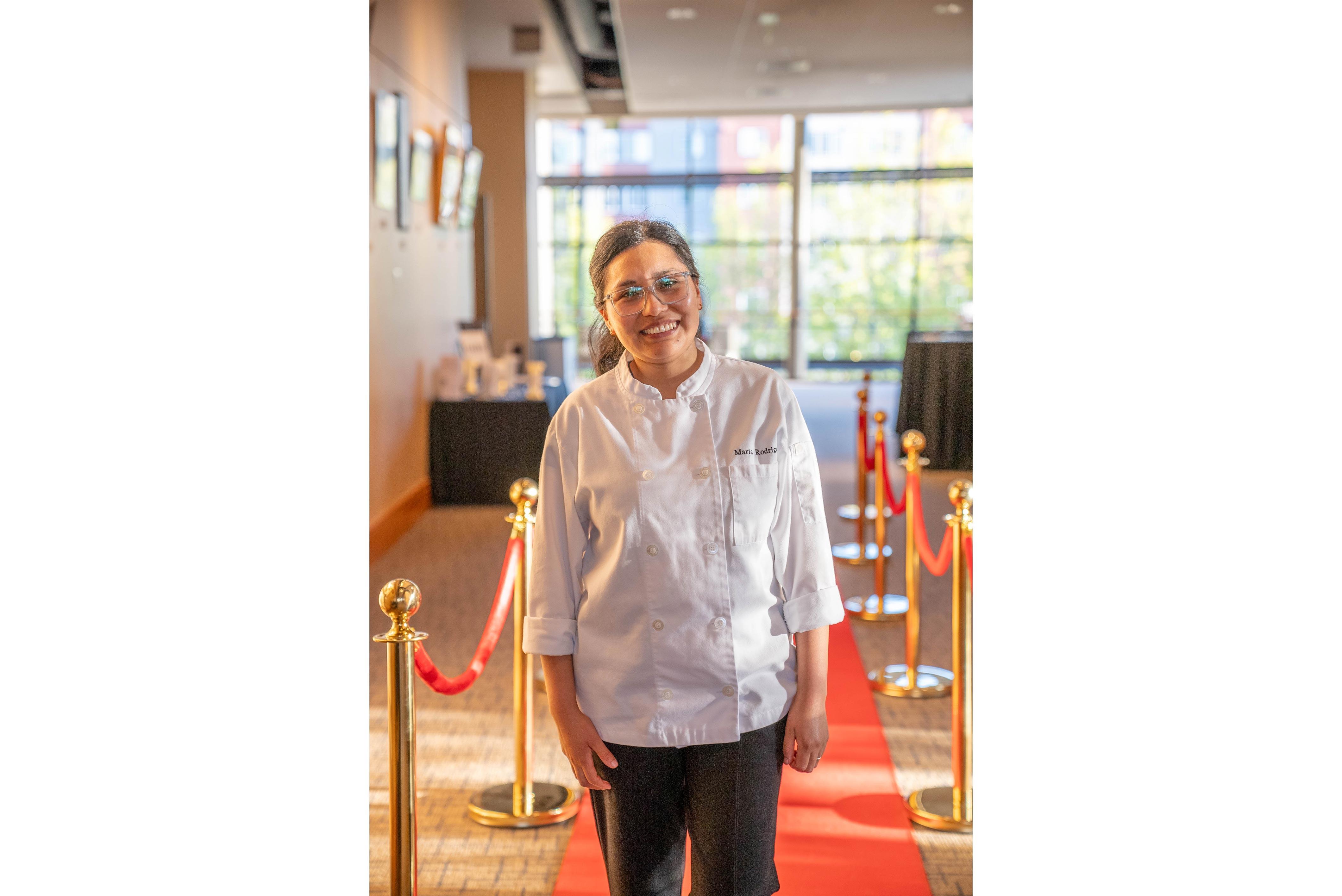 culinary student on red carpet culinary student on red carpet