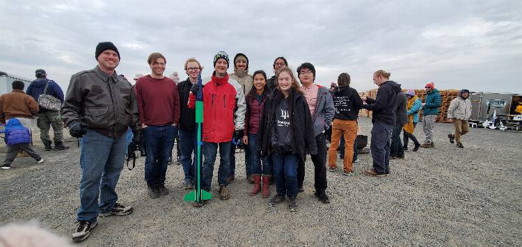 Edmonds CC Rocketry Society members and Instructor Will Hamp (center)Credit: Edmonds Community College