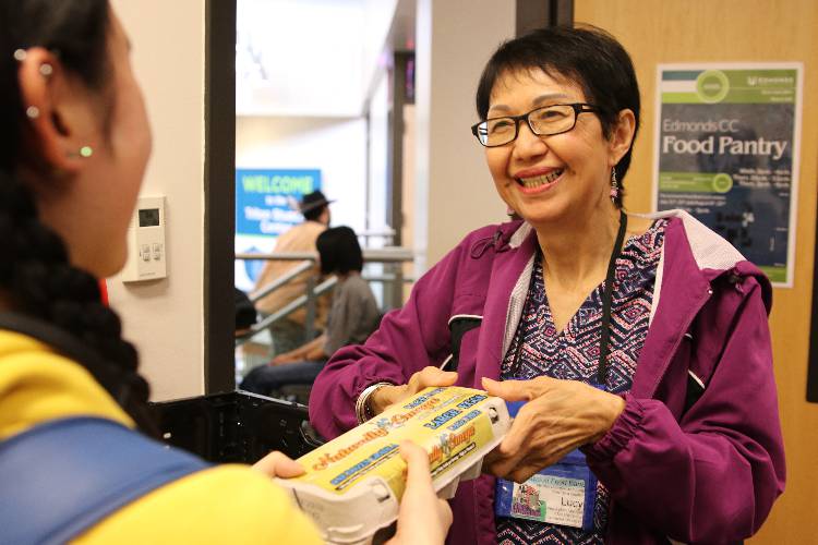 The Edmonds CC Food Pantry opened in 2018 and serves about 150 students a week.