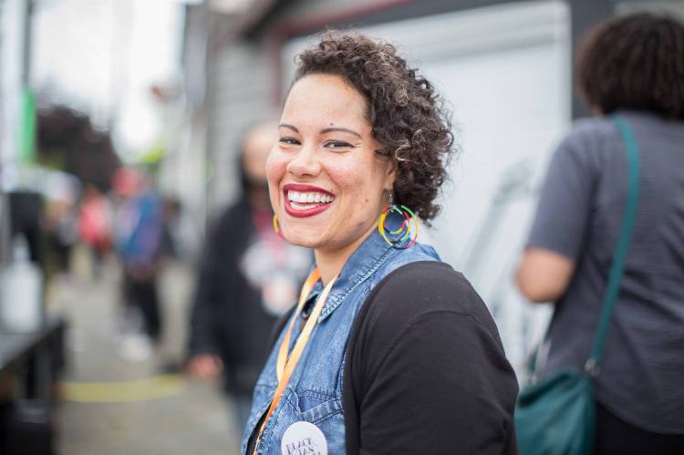 Keynote speaker Nikkita Oliver.