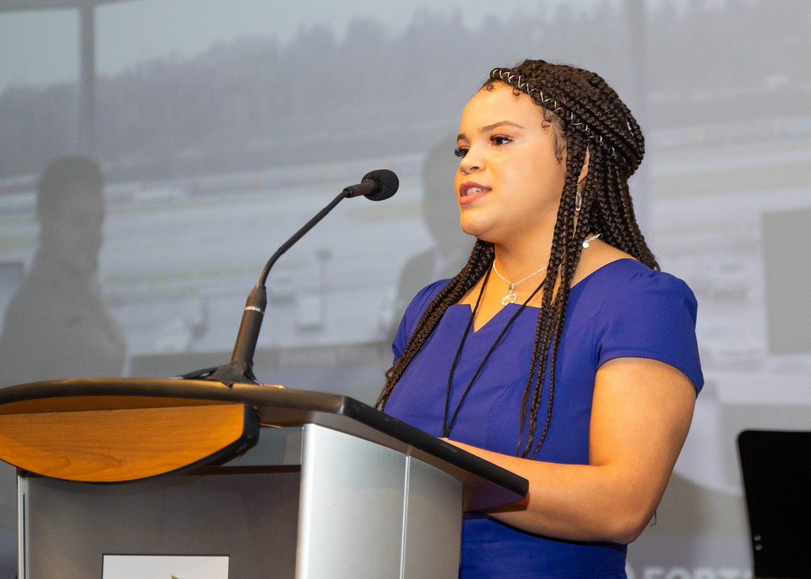 Crystal Larson was the featured speaker at the INSPIRE 2022 Benefit. (photo by Arutyun Sargsyan)