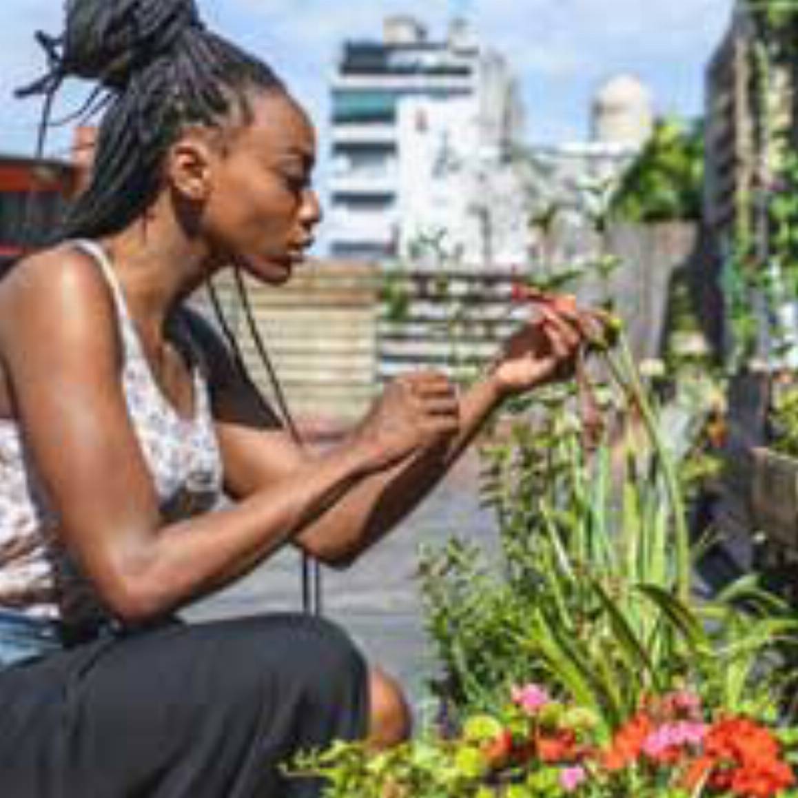 woman working in the garden