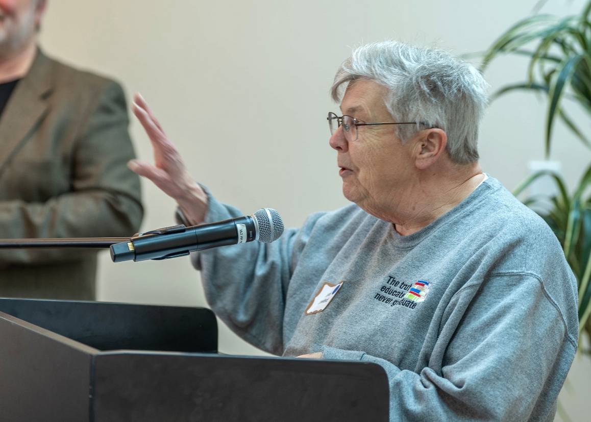 Carol Crawford has participated in CRI classes and served on the curriculum committee for over 20 years. (photo by Arutyun Sargsyan)