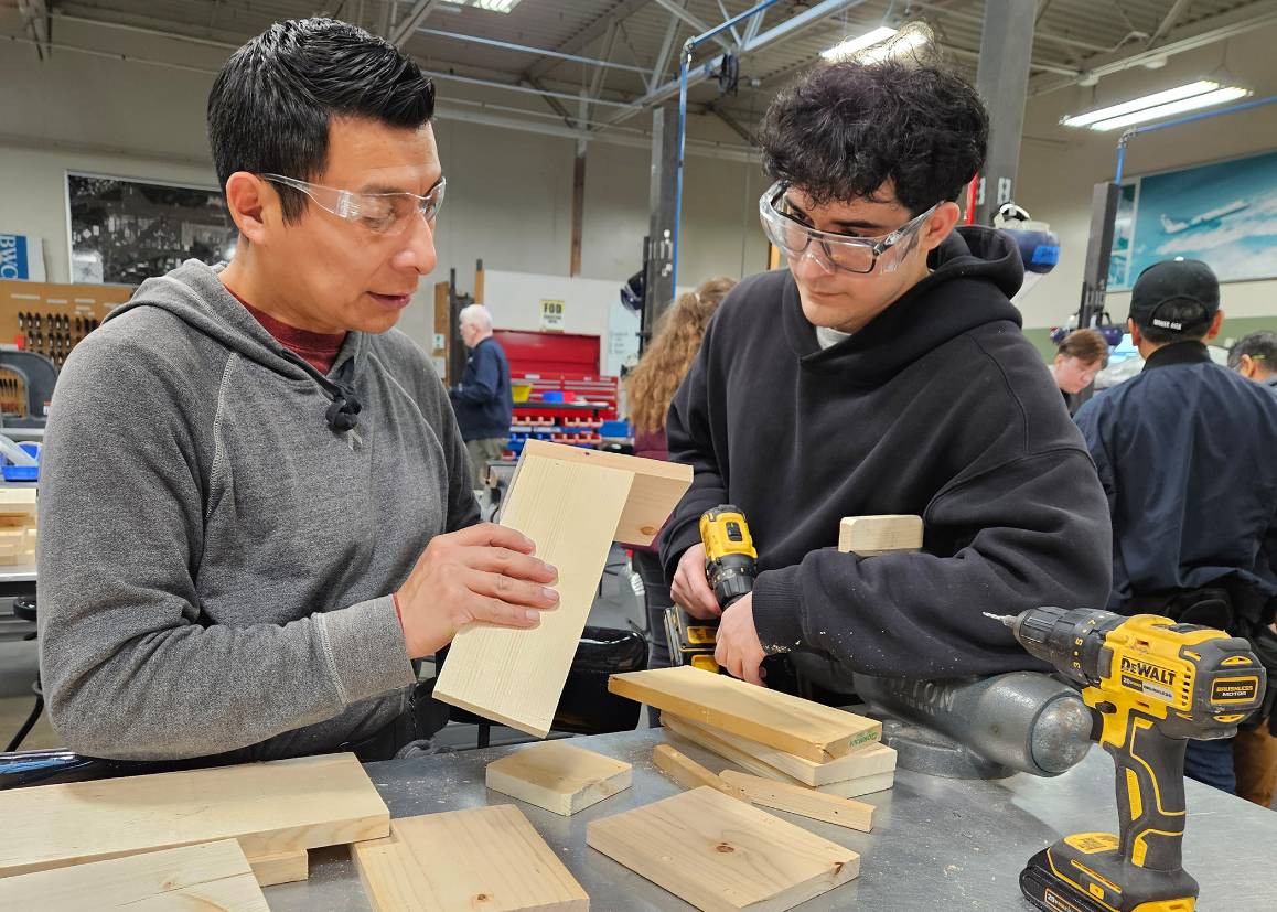 CAP teaches the basics of construction, blueprint reading and drawing, worksite safety, tool identification and operation, and much more. (Edmonds College)