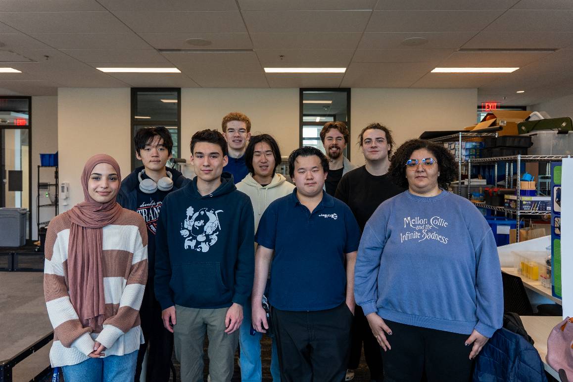 The 2026 Triton Tech ROV team met in Hazel Miller Hall for 8-hour days of collaboration during spring break. (photo by Miranda Shook)