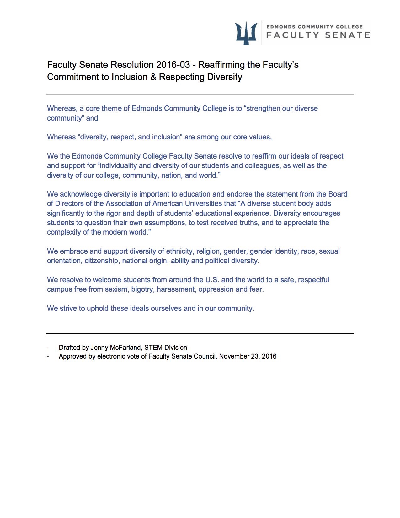 senate resolution
