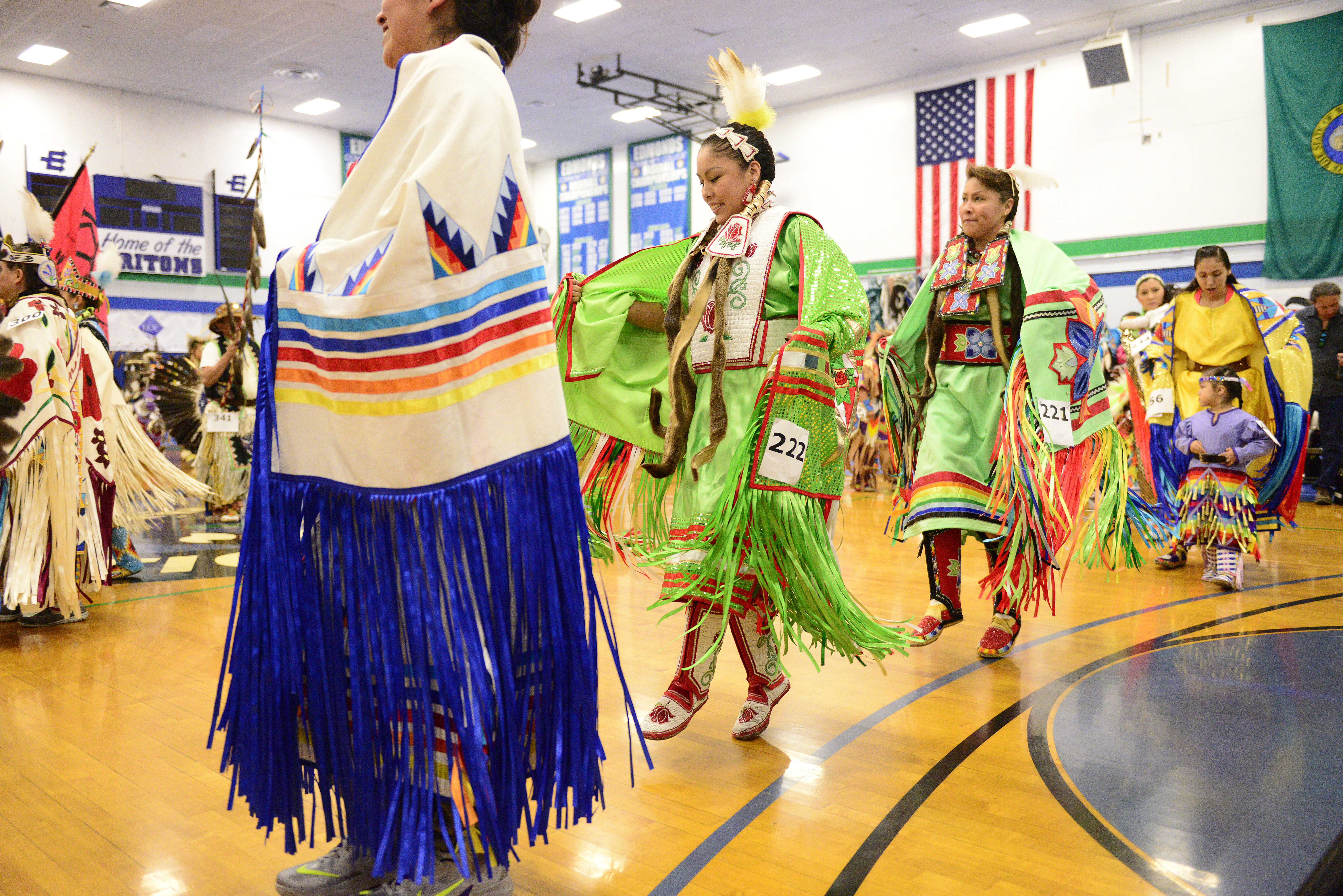 participants at the powwow