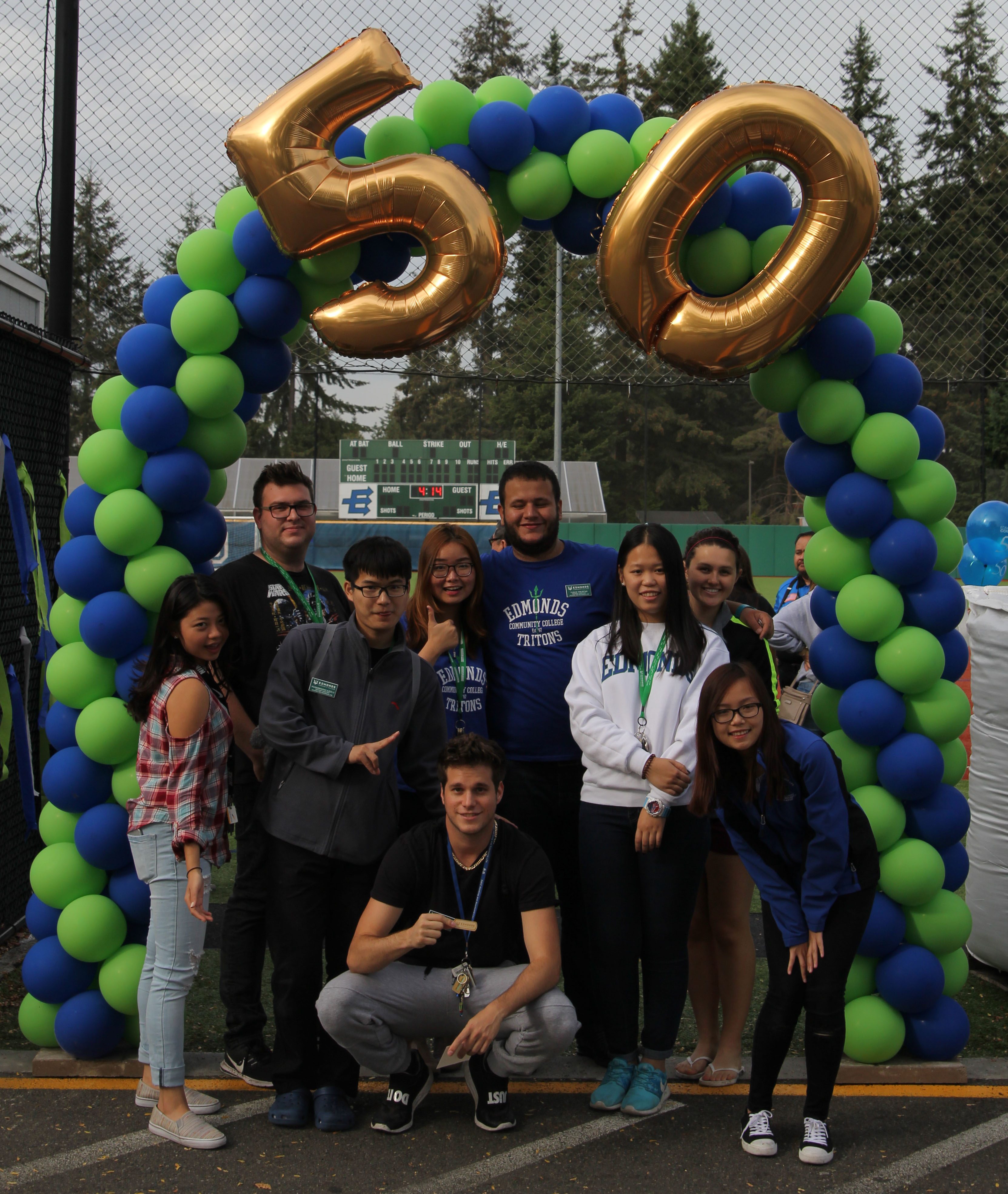 Students at the %0th anniversary celebration