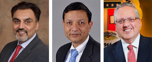 (from left to right) Presidential finalists: Dr. Ata Karim, Dr. Amit Singh, and Dr. Chris Reber