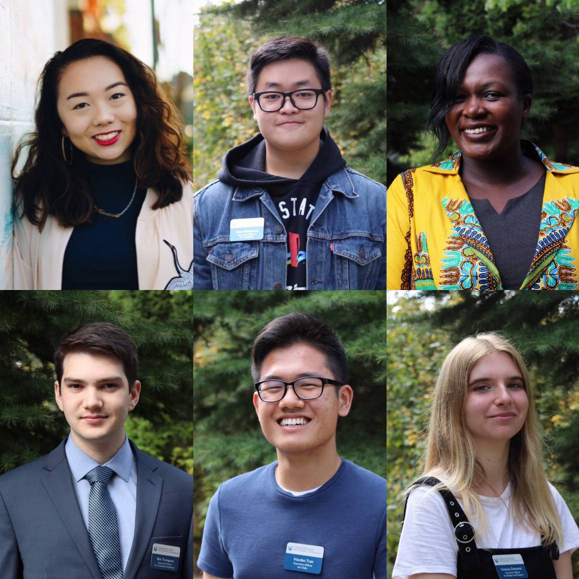 Kameron Kamimae, Jason Nimpoeno, Brenda Obonyo, Benjamin Thompson, Hayden Tran, and Vanessa ZelenoviÄ‡