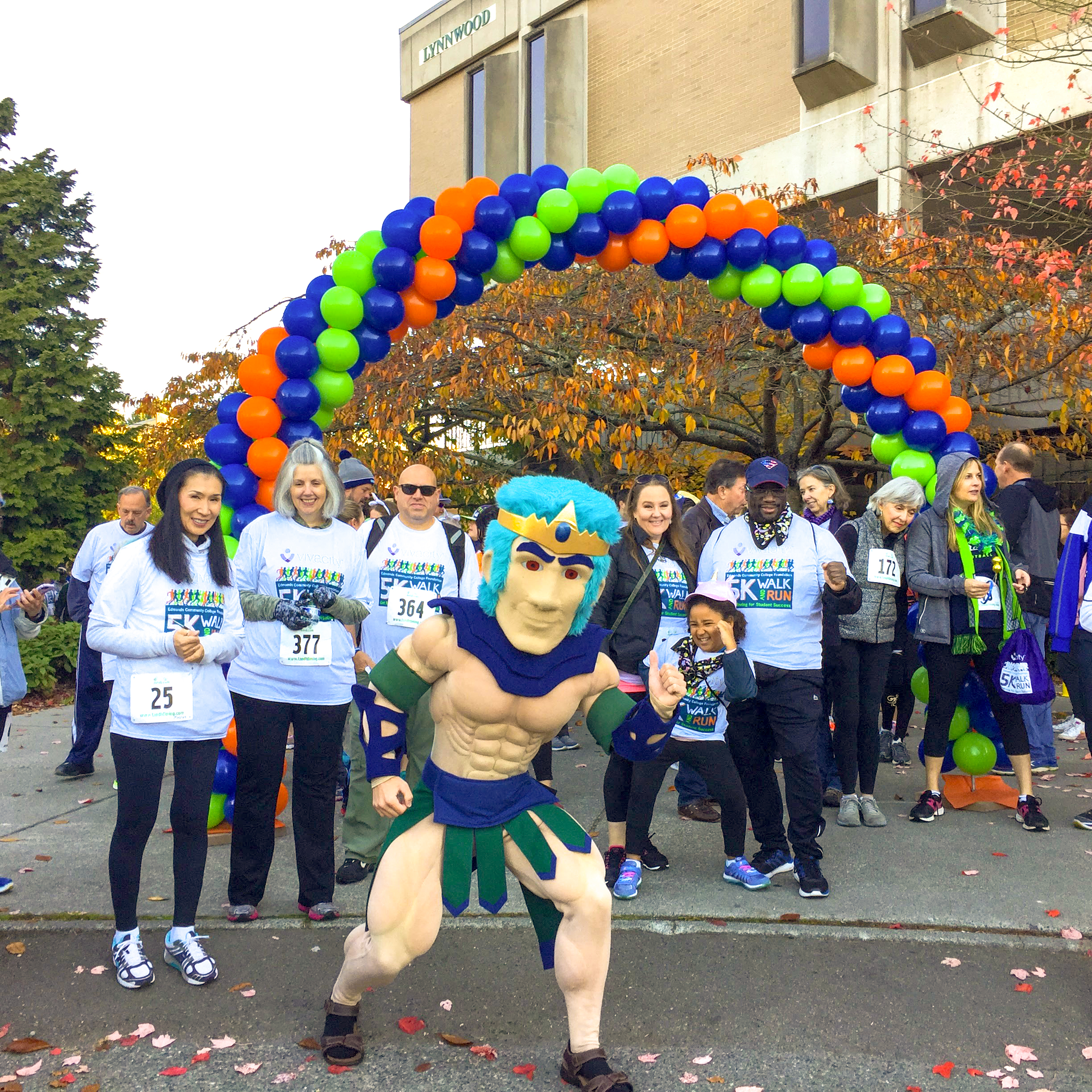 Triton mascot at 5K