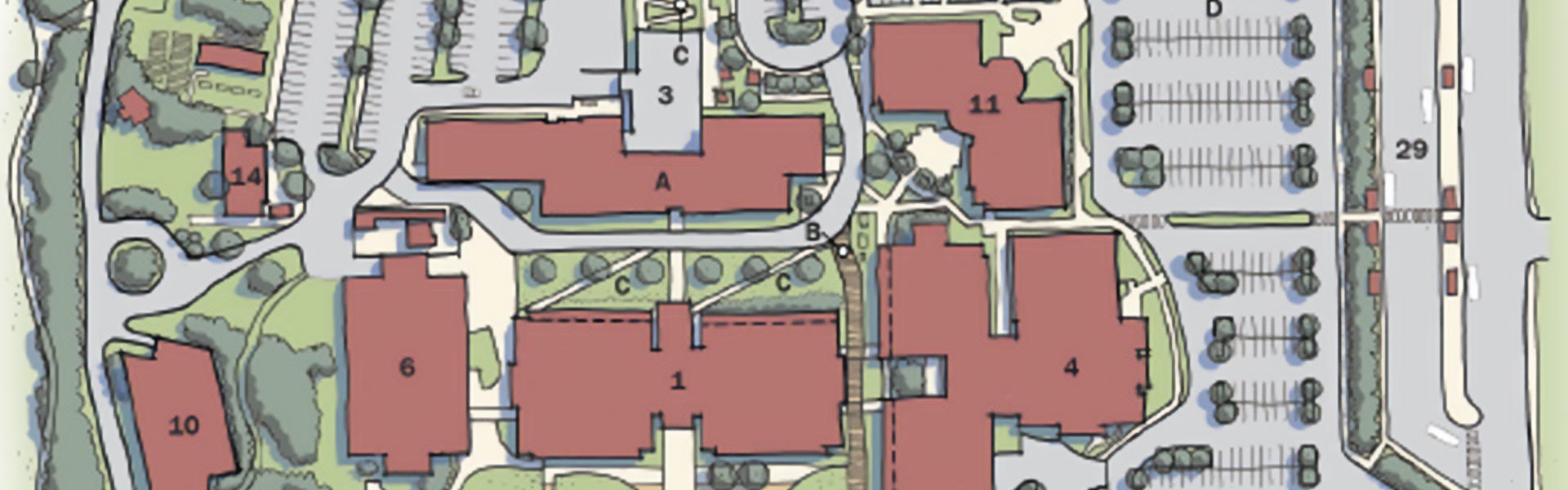 Campus map blueprint