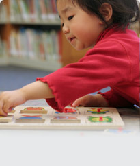  Child playing with a puzzle