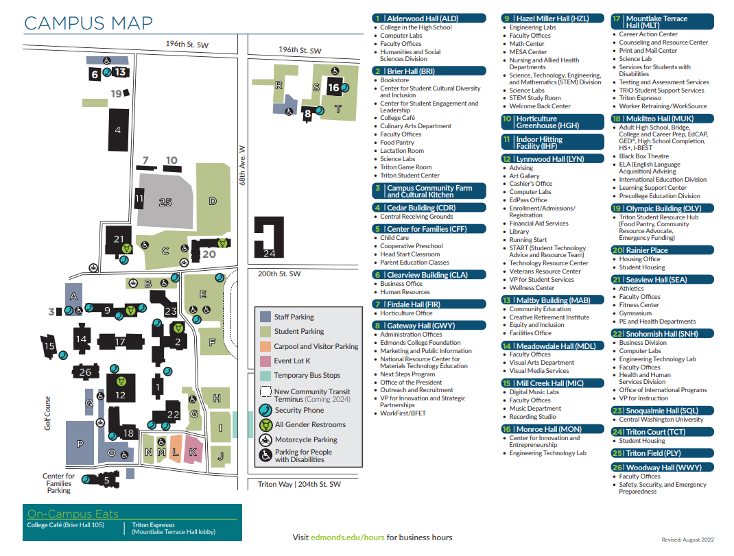 Edmonds College Campus Map