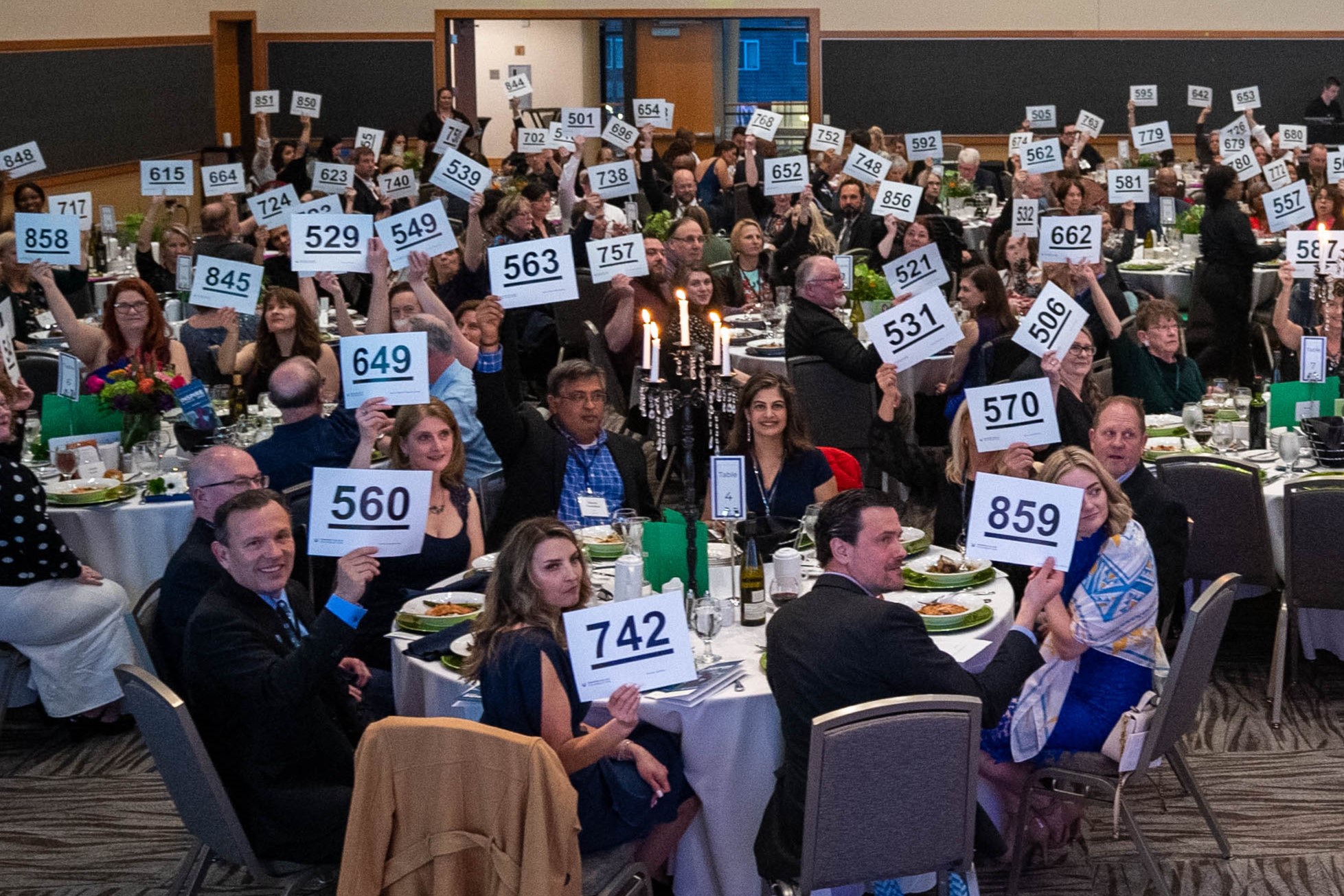 Donors at the live auction