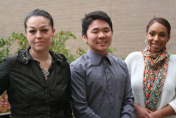 Nicole Ryan (left), Spencer Lestiadi, and Veaunna Felton