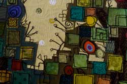 Deep Space fiber art on exhibit at ArtsNow: Deep in the Woods by Terry Grant Photo: G. Armour Van Horn