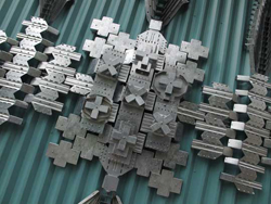 Evan Blackwell, Metropolis, detail, 2011, galvanized and stainless steel