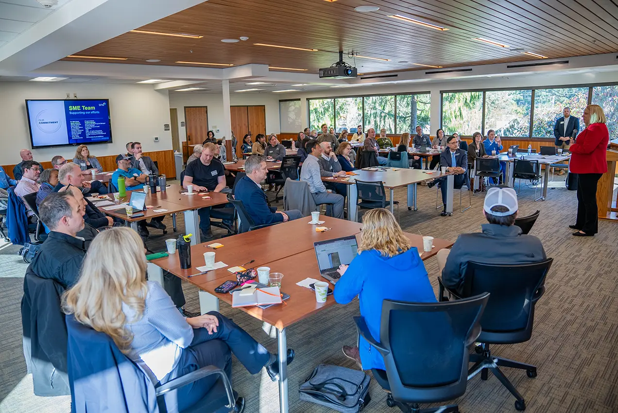 SME, manufacturing industry leaders, and educational leaders met at Edmonds College.