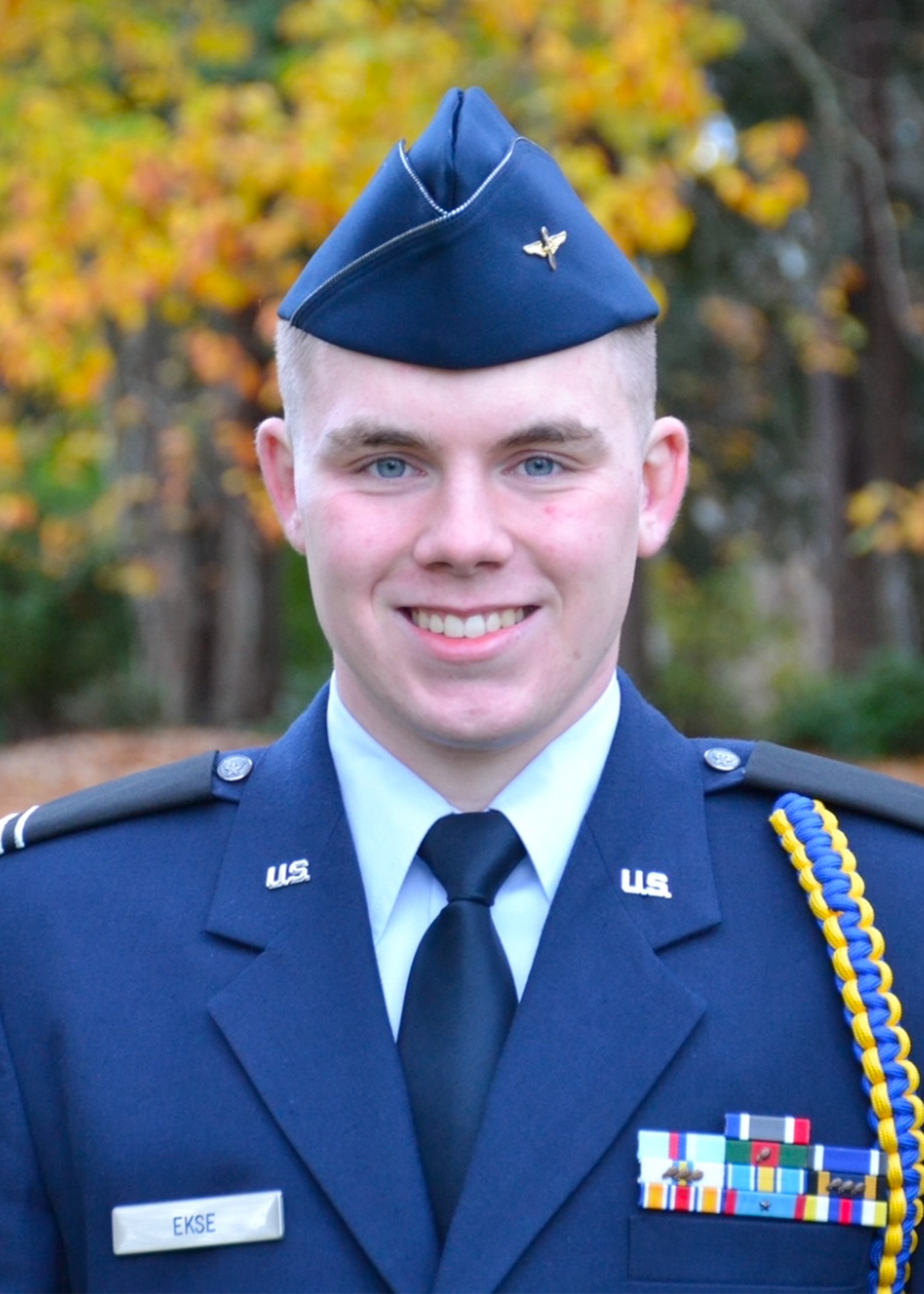 Tyler Ekse in Air Force uniform