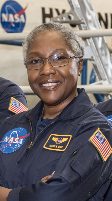 Karen Brun in NASA uniform