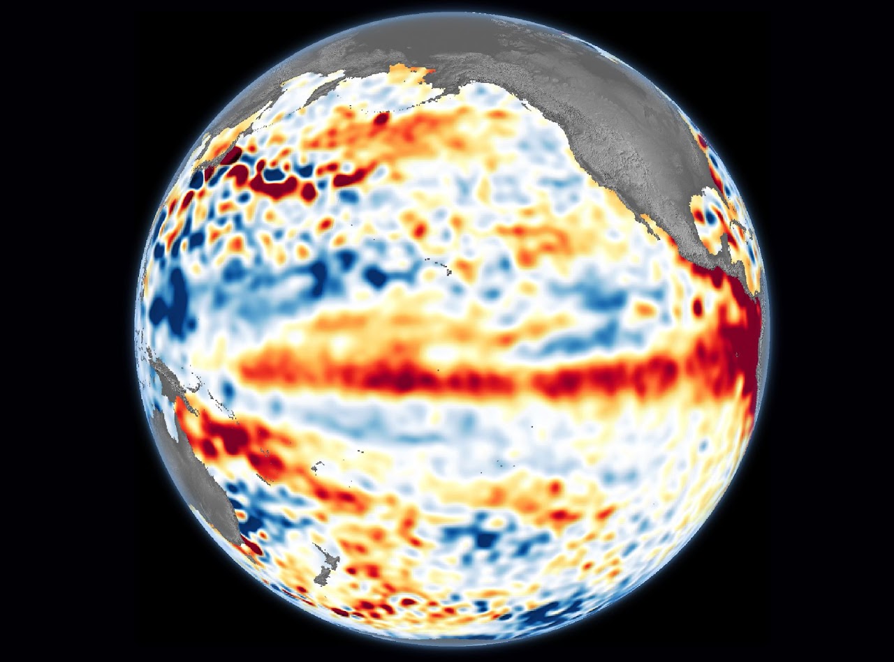 El Nino, June 1-10, 2023. NASA Earth Observatory image by Lauren Dauphin.