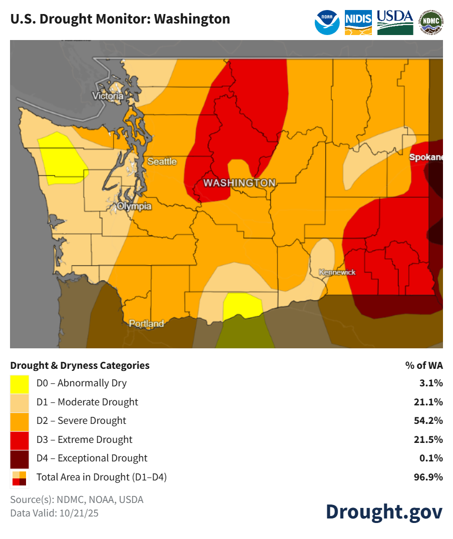 Washington Drought Map 2025
