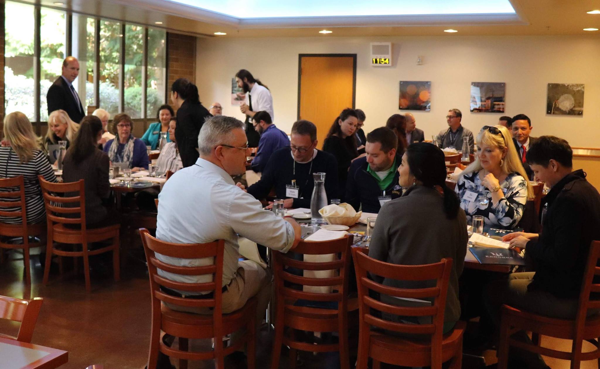 Patrons eating at the College Café