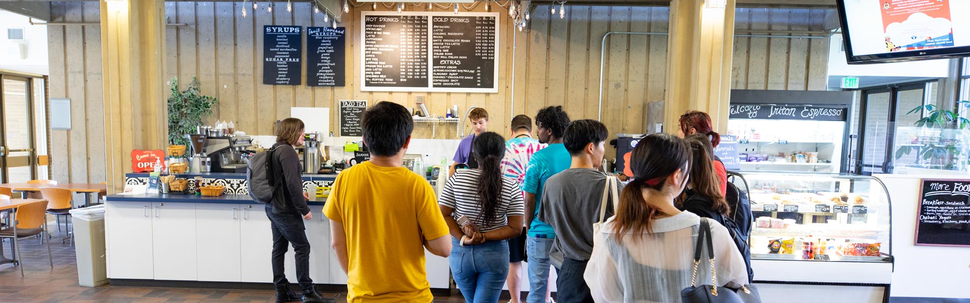 Students in line at the Triton Espresso