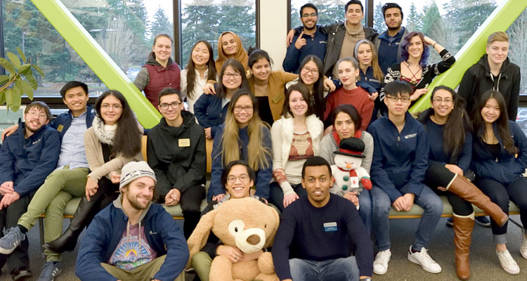 Students in the Triton Student Center