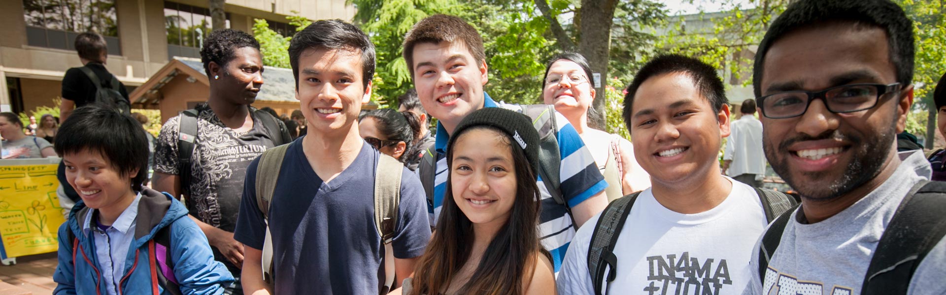 Group of students at an event