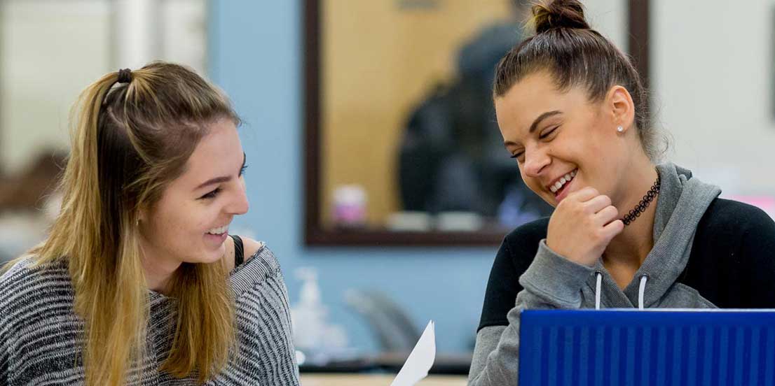 Student and Tutor at the Learning Support Center