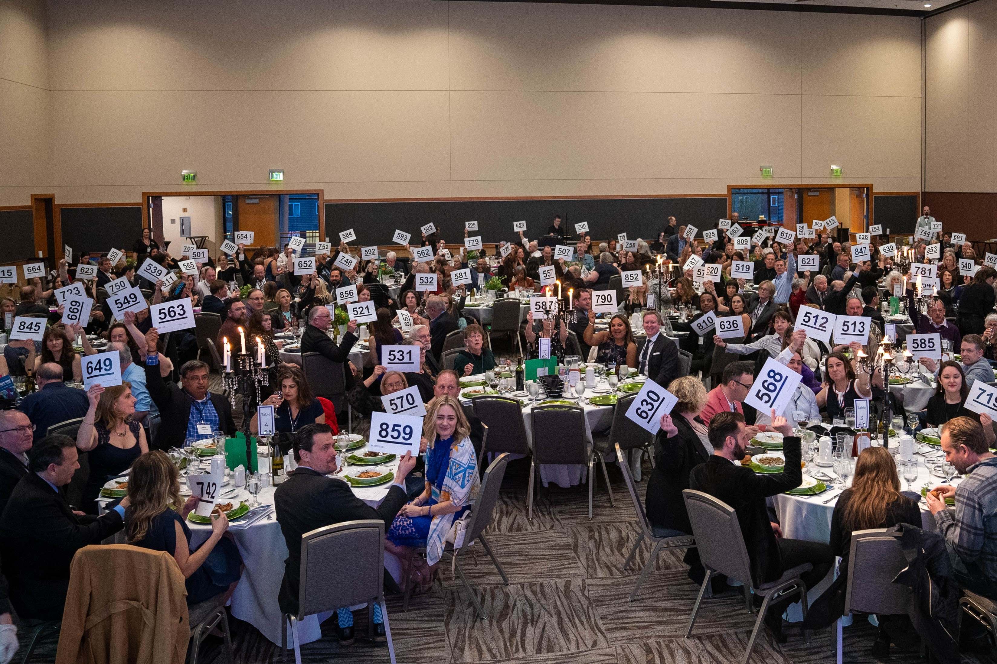 Donors at the live auction