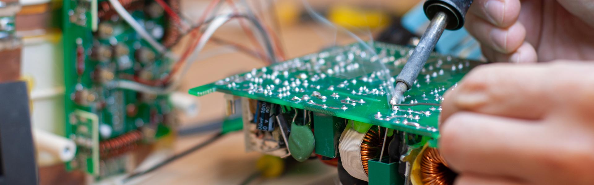 Soldering of a curcuit board