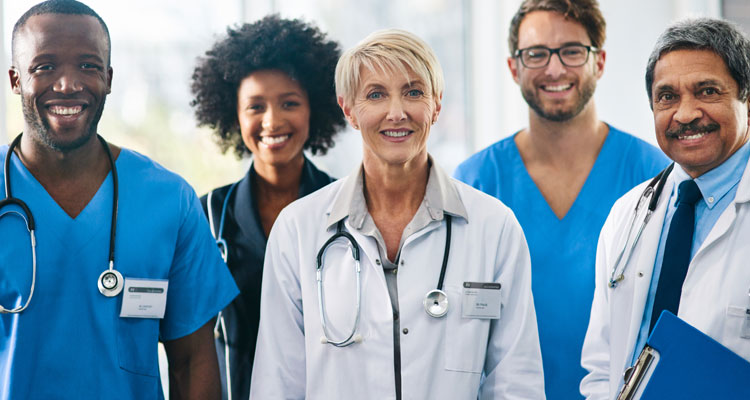 Group of medical doctors and nurses