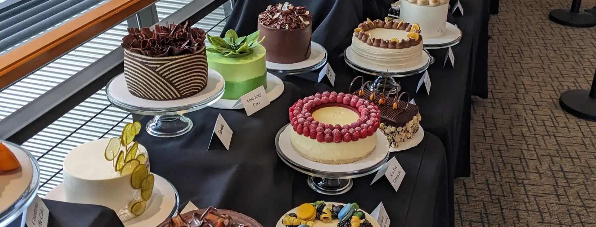 Cakes on display