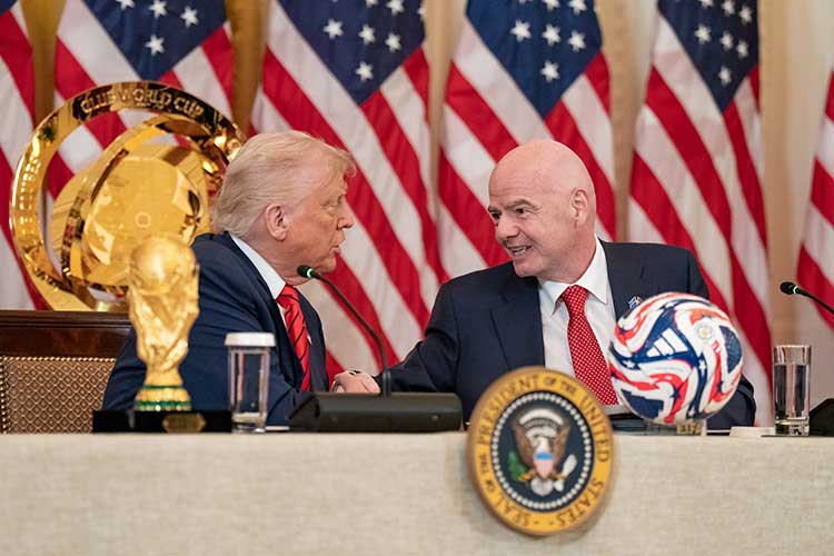 President Donald Trump and FIFA President, Gianni Infantino