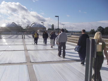 students walking