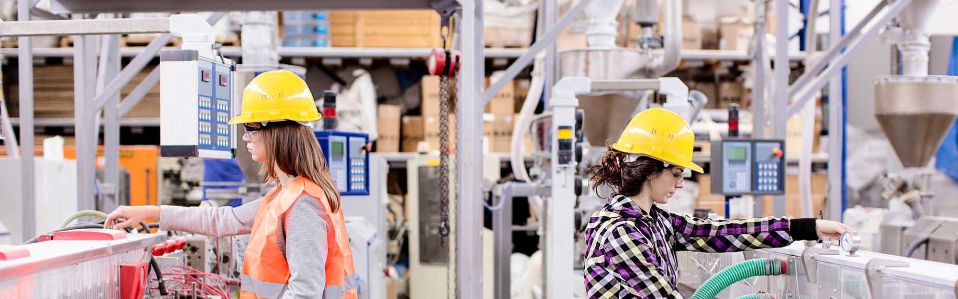workers in a modern factory