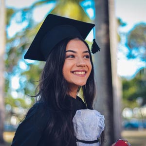 young female graduate