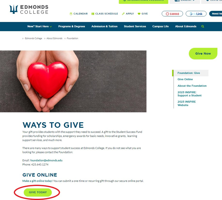 How to Donate Screenshot