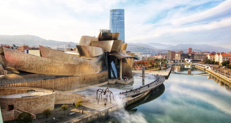 Aerial view of Bilbao, Spain