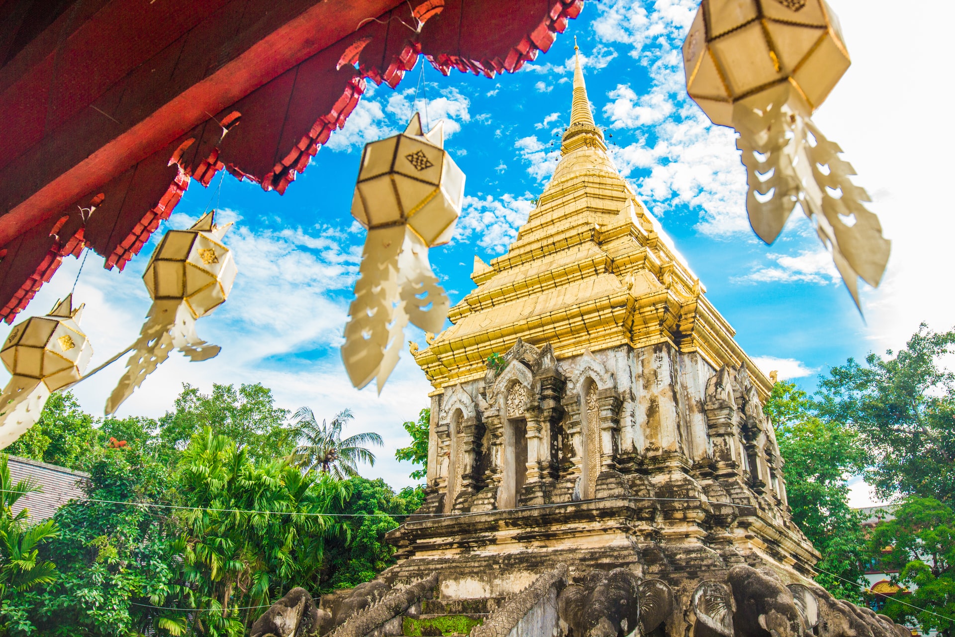 View of a temple in Chiang Mai