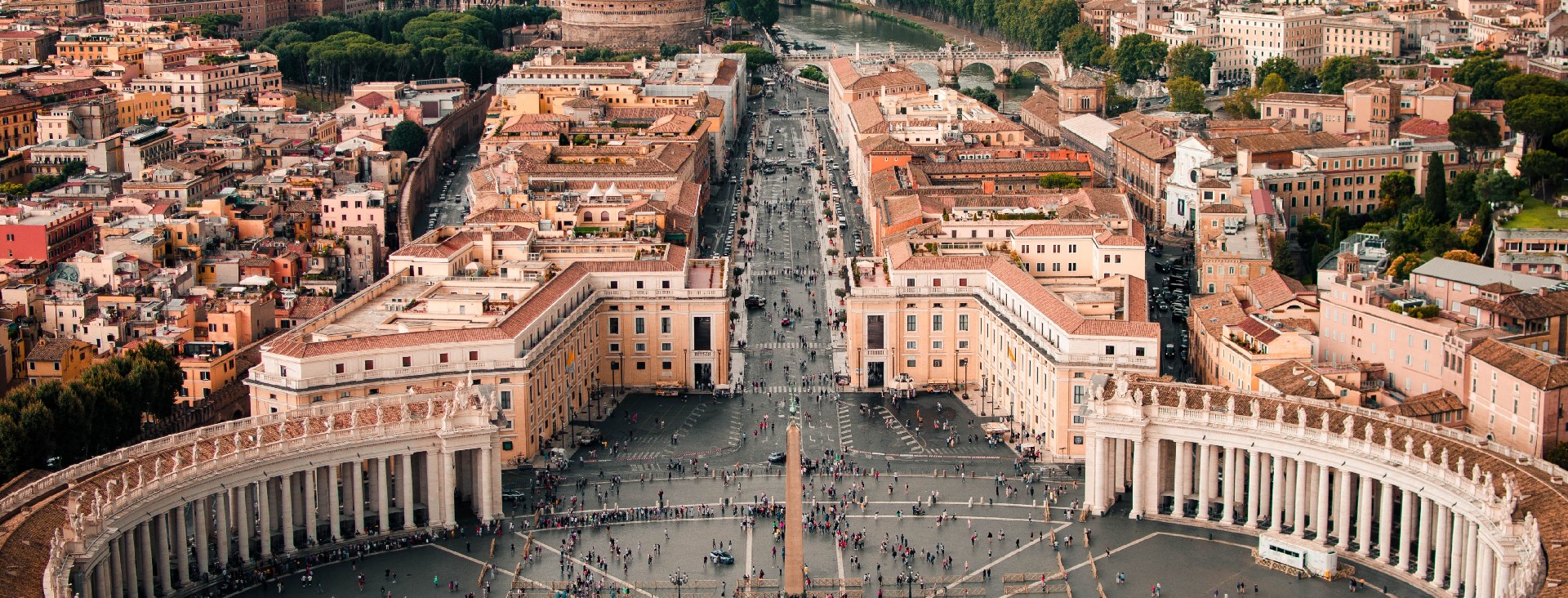 Aerial view of Rome