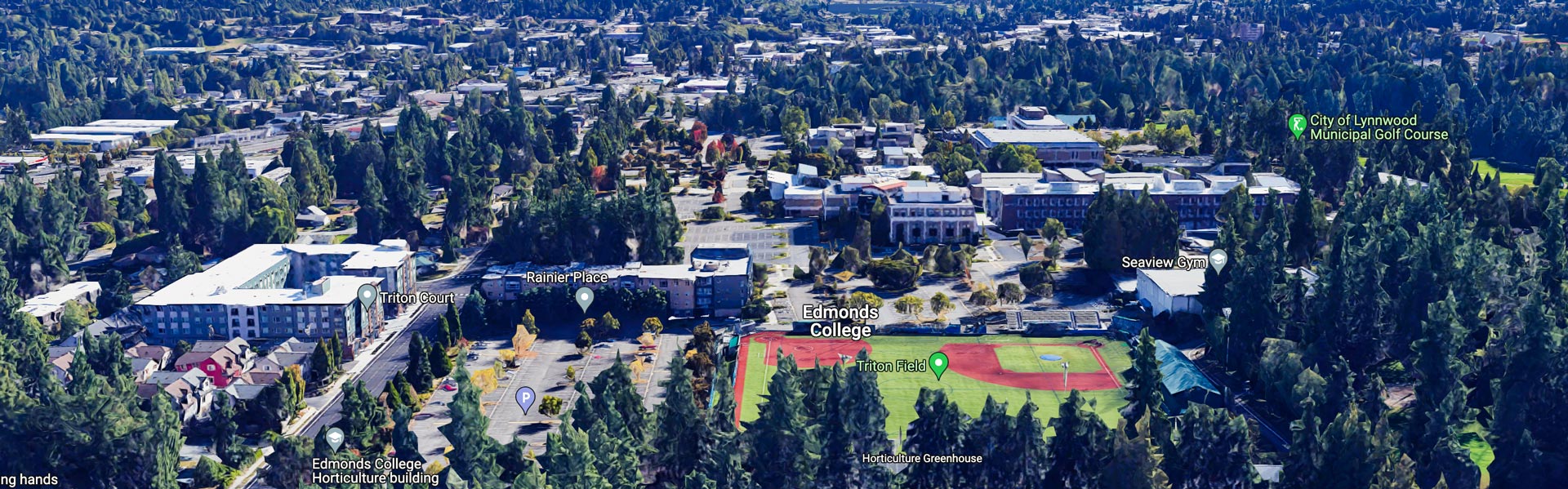 3d view of Edmonds College Campus